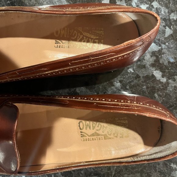 Vintage Ferragamo Wingtip Loafers with tassels/Mens US Size 12 main image 6